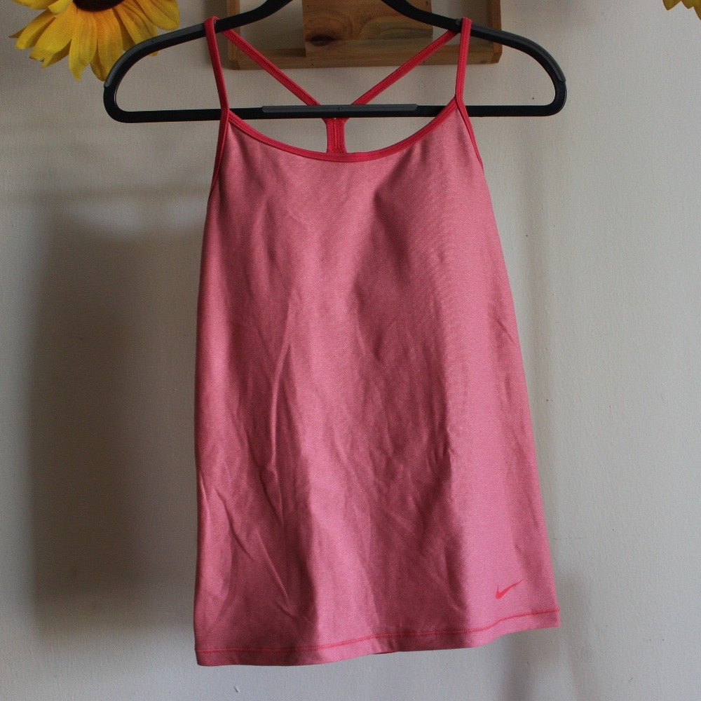 Nike Dri-Fit Tank Top Slim Fit Built in Bra T-Back